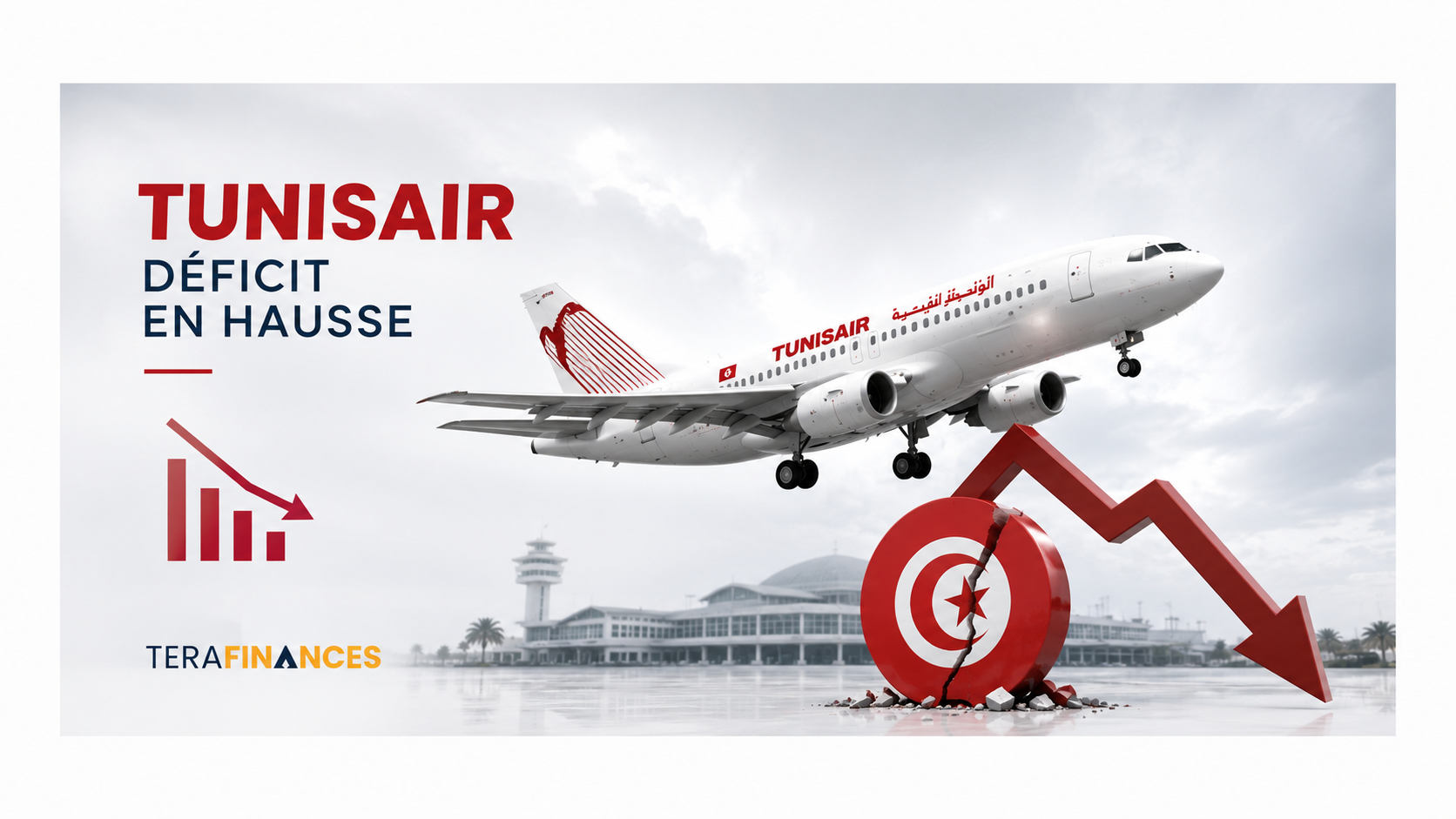 Tunisair creuse ses pertes en 2023 : déficit net de 282,7 MD et capitaux propres négatifs de 1,76 milliard de dinars