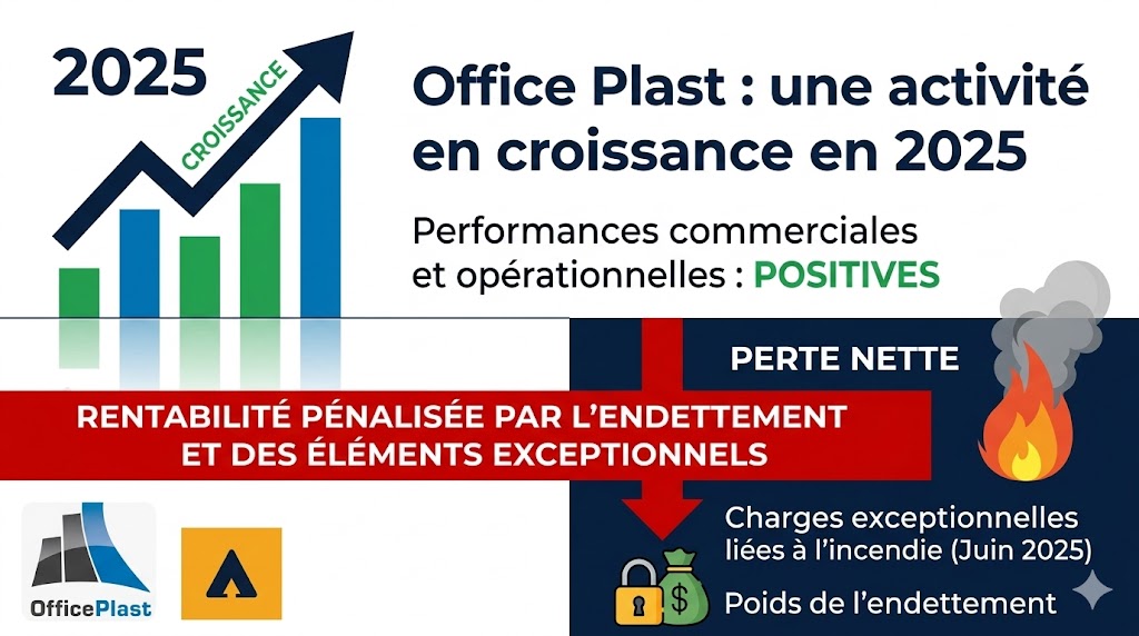 Office Plast : une activité en croissance en 2025, mais une rentabilité pénalisée par l’endettement et des éléments exceptionnels