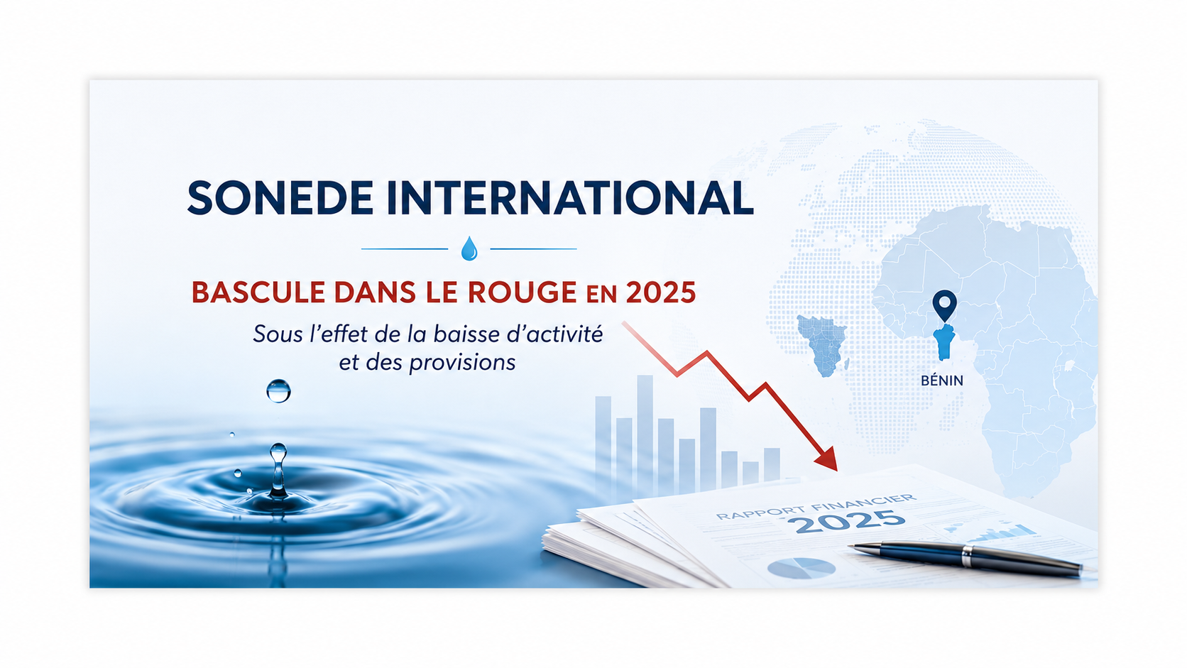 SONEDE Internationale bascule dans le rouge en 2025, pénalisée par le ralentissement de son activité et un important effort de provisionnement