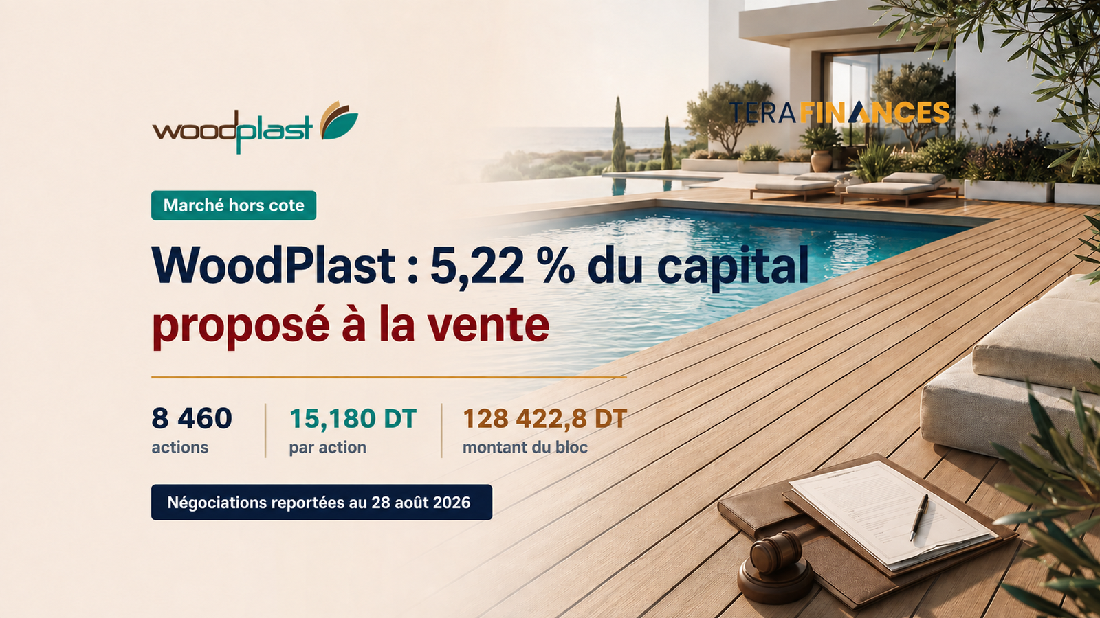 Marché hors cote : un bloc de 5,22 % de Wood Plast proposé à la vente
