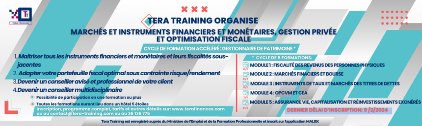 Cycle de formation accéléré Marchés et instruments financiers et monétaires, Gestion privée et optimisation fiscale