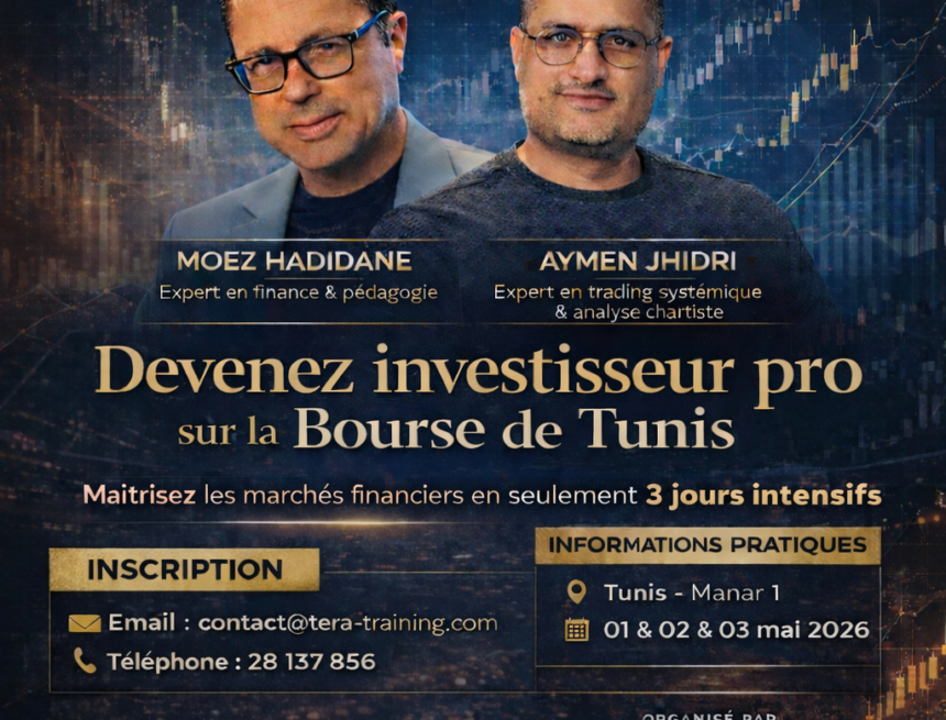 Affiche Devenez investisseur pro sur la Bourse de Tunis